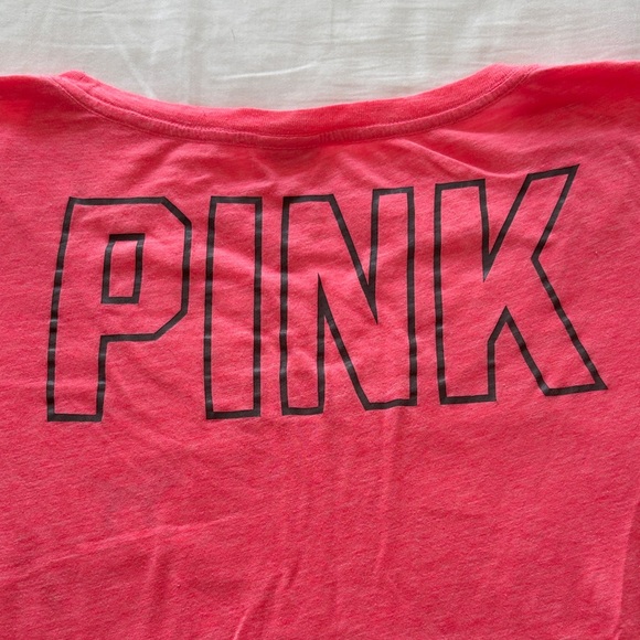 PINK Victoria's Secret Coral Short Sleeve Tee - Picture 4 of 6